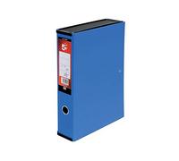 5 Star Office Box File Lock Spring with Ring Pull and Catch 75mm Spine Foolscap Blue [Pack 5]