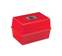 5 Star Office Card Index Box Capacity 250 Cards 5x3in 127x76mm Red