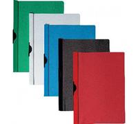 5 Star Office Clip Folder 6mm Spine for 60 Sheets A4 Blue [Pack 25