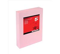 5 Star Office Coloured Copier Paper Multifunctional Ream-Wrapped 80gsm A4 Light Pink [500 Sheets]