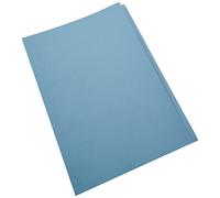 5 Star Office Folder Square Cut Recycled Pre-punched 180gsm Foolscap Blue Pack 100
