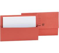 5 Star Office Document Wallet Half Flap 250gsm 32mm Capacity Foolscap Red Pack of 50