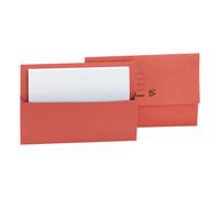 5 Star Office Document Wallet Half Flap 250gsm Recycled Capacity 32mm Foolscap Red (Pack of 50)