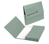 5 Star Office Document Wallet Half Flap 285gsm Recycled Capacity 32mm A4 Green [Pack of 50]