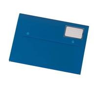 5 Star Office Document Wallet with Card Holder Polypropylene A4 Blue [Pack 3] + Free Finchley Refill Pen