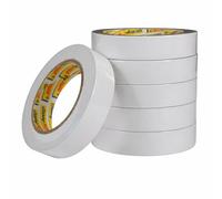 5 Star Office Double Sided Tape 25mm x 33m - Strong Adhesive Polypropylene Tape with Liner, Mounting & Craft Use, Pack of 6