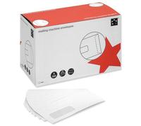 5 Star Office Envelopes Mailing Machine Wallet Gummed Window 90gsm DL White (Pack of 500)