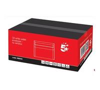5 Star Envelopes Wallet Press Seal 80gsm White C6 [Pack of 1000]