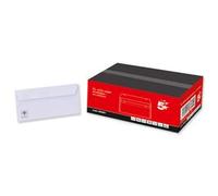 5 Star Envelopes Wallet Peel and Seal 100gsm White DL Ref [Pack of 500]