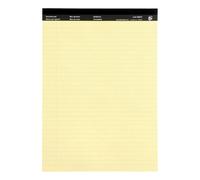 Fivestar 5 Star Office Executive Pad Perforated Top Feint Ruled Blue Margin Red 50 Sheets (100 Pages) A4 Yellow Pack 10