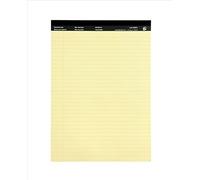 5 Star Office Executive Pad Perforated Top Feint Ruled Blue Margin Red 50 Sheets (100 Pages) A4 Yellow [Pack 10]