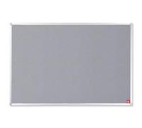 5 Star Office Felt Noticeboard with Fixings and Aluminium Trim 1200x900mm Grey