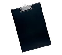 5 Star Office Fold-over Clipboard with Front Pocket Foolscap Black