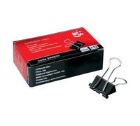 5 Star Office Foldback Clips 19mm Black (Pack of 12)