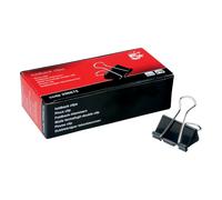 5 Star Office Foldback Clips 32mm Black (Pack of 12)