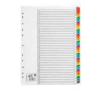 5 Star Office Index 150gsm Card with Coloured Mylar Tabs 1-31 A4 White