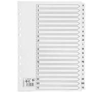 5 Star Office Index 150gsm Card with Mylar Tabs A-Z A4 White