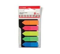 5 Star Office Index Arrow 5 Bright Colours 12.5x50mm 5 Packs of 20