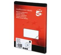 5 Star Office Labels Laser Copier and Inkjet 14 per Sheet 105x42mm