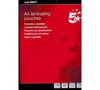 5 Star Office Laminating Pouches 150 Micron for A4 Glossy (Pack 100)
