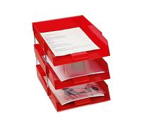 5 Star Office Letter Tray High-impact Polystyrene Foolscap Red