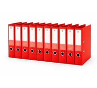5 Star Office Lever Arch File Polypropylene Capacity 70mm A4 Red [Pack 10]