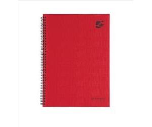 5 Star Office Manuscript Book Wirebound Ruled 160 pages A4 (Pack 5), Red