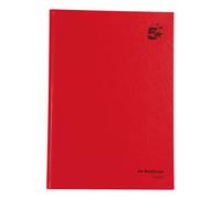 5 Star Office Manuscript Notebook Casebound 70gsm Ruled 192pp A4 Red Pack of 5