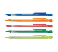 5 Star Disposable Mechanical Pencil Retractable with 3 x 0.7mm Lead Assorted Barrels [Pack 10]