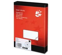 5 Star Addressing Labels Laser - 99.1 x 38.1 mm White - 14 per Sheet - 3500 Labels