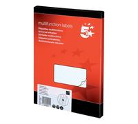 5 Star Office Multipurpose Labels Laser Copier Inkjet 105x42mm White (Pack of 1400)