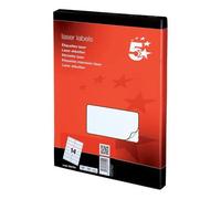 5 Star Office Multipurpose Labels Laser Copier Inkjet 14 per Sheet 99.1x38.1mm White [1400 Labels]+Free Finchley Refell Pen