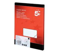 5 Star Office Multipurpose Labels Laser Copier Inkjet 21 per Sheet 63.5x38.1mm White [5250 Labels] Free finchley Refill Pen