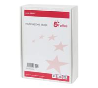 5 Star Office Multipurpose Labels Laser Copier Inkjet 64x38mm White Pack of 1050