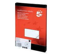 5 Star Office Multipurpose Labels Laser Copier Inkjet 70x42.4mm White (Pack of 2100)