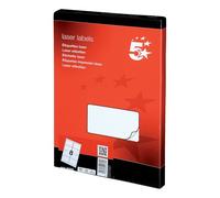 5 Star Office Multipurpose Labels Laser 8 per Sheet 99.1x67.7mm White [800 Labels]