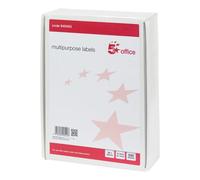 5 Star Office Multipurpose Labels Laser Copier Inkjet 99x34mm White (Pack of 8000)