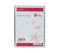 5 Star office 940457 64 x 38 mm Laser Copier and Inkjet Multipurpose Label - White (Pack of 500)