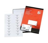 5 Star Office Multipurpose Labels Laser Inkjet 99.1x34mm White (Pack of 4000)