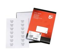 5 Star Office Multipurpose Labels Laser Inkjet 99.1x38.1mm White (Pack of 3500)