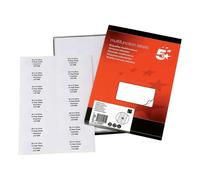 5 Star Office Multipurpose Labels LaserCopier Inkjet 105x42mm White Pack of 1400