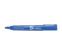 5 Star Office Permanent Marker Bullet Tip 2mm Line Blue Pack 12
