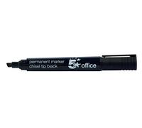 5 Star Office Permanent Marker Chisel Tip 1-4mm Line Black Pack 12