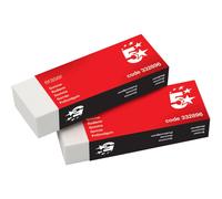 5 Star Plastic Eraser Office – Paper-sleeved 60x21x12mm – Pack 10