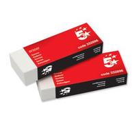 5 Star Office Plastic Eraser Paper-sleeved Pack 10