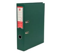 5 Star Office Premium Polypropylene Lever Arch File Foolscap Green (Pack of 10)