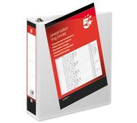 5 Star Presentation Ring Binder PVC 4 D-Ring 50mm Size A4 White [Pack 10]