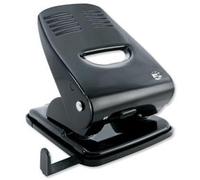 5 Star Office Punch 2Hole Metal with Plastic Base Capacity 40 Sheets Black