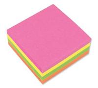 5 Star Re-move Sticky Notes Block Repositionable 400 Sheets 76x76mm Neon Rainbow 397980