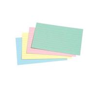 5 Star Office Record Cards Ruled Both Sides 127x76mm Assorted (Pack of 100)